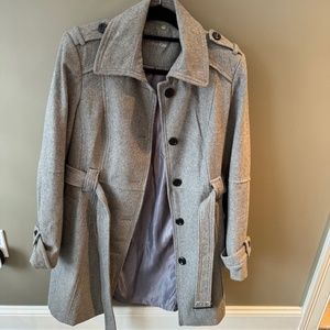 Womens Calvin Klein Gray Trench Coat